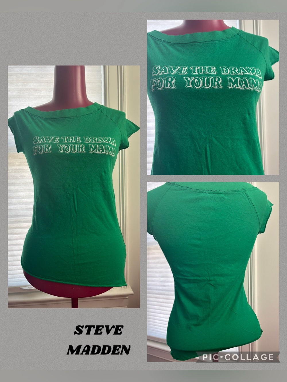 Vintage (y2k) Steve Madden Green Women's Top size M